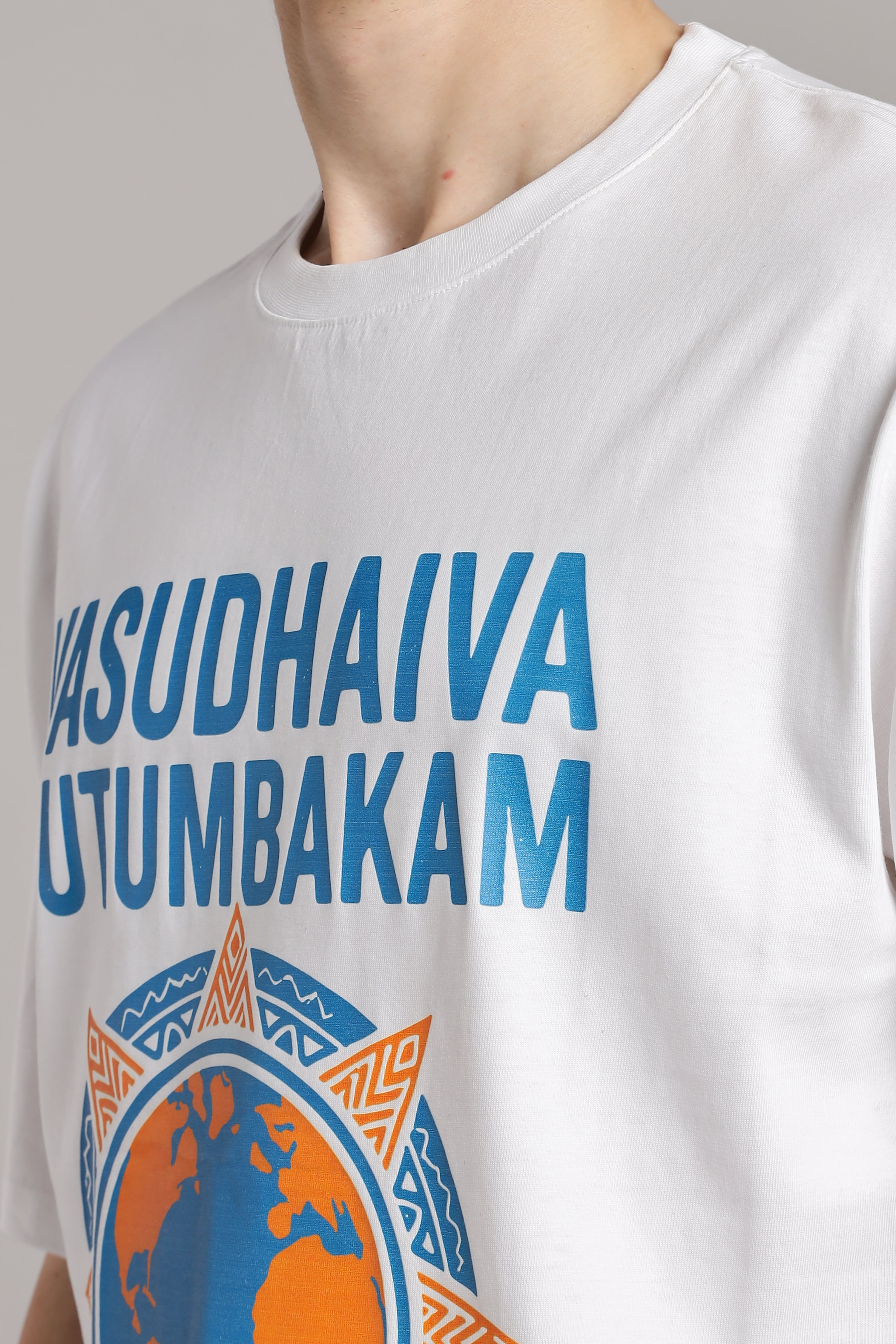 One World. One Tribe T-Shirt – Vasudhaiva Kutumbakam-White - Epic threads india