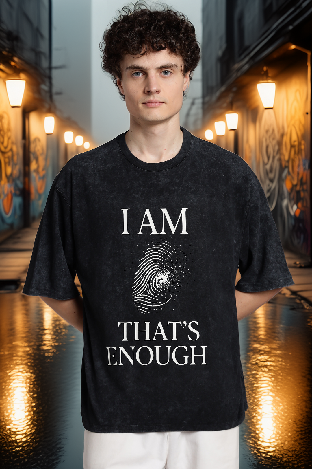I AM. That’s Enough T-Shirt- Optic Wash - Epic threads india