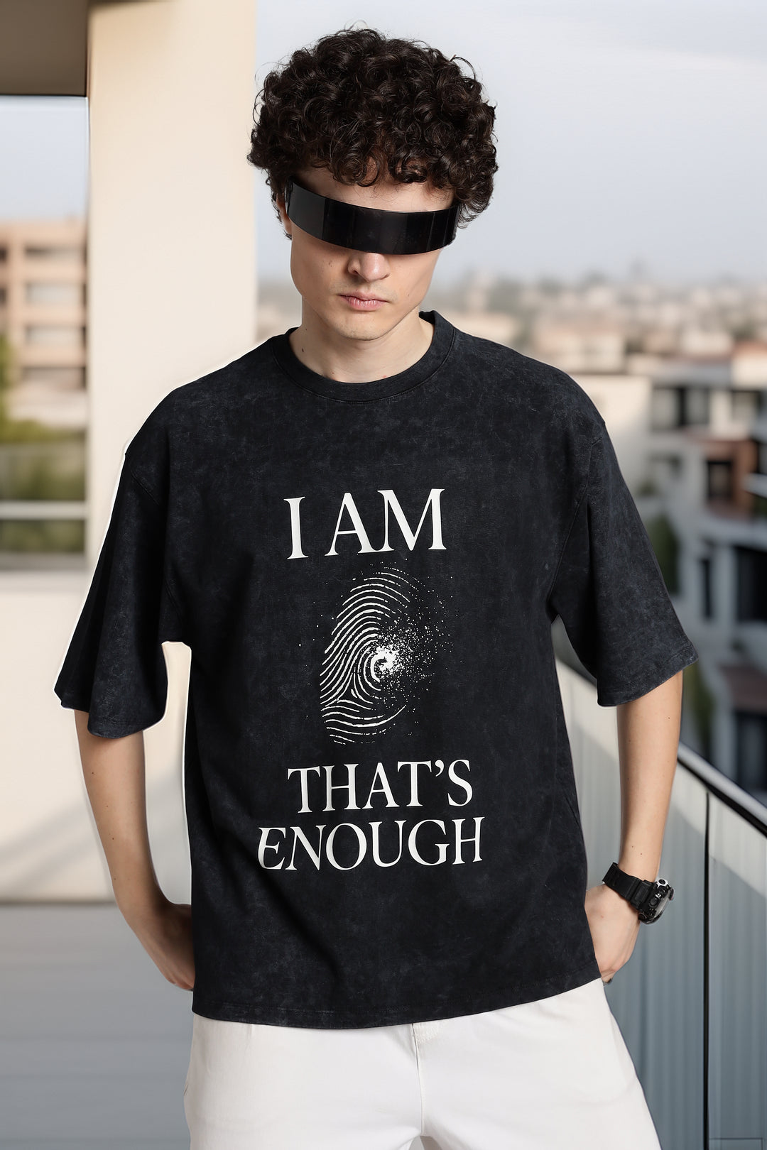 I Am That's Enough T-shirt – Optic Wash Motivational Streetwear Tee