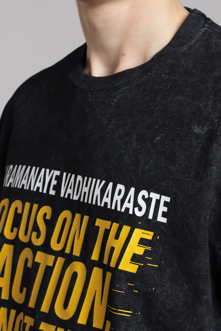 Focus on the Action, Not the Outcome T-Shirt- Optic Wash - Epic threads india