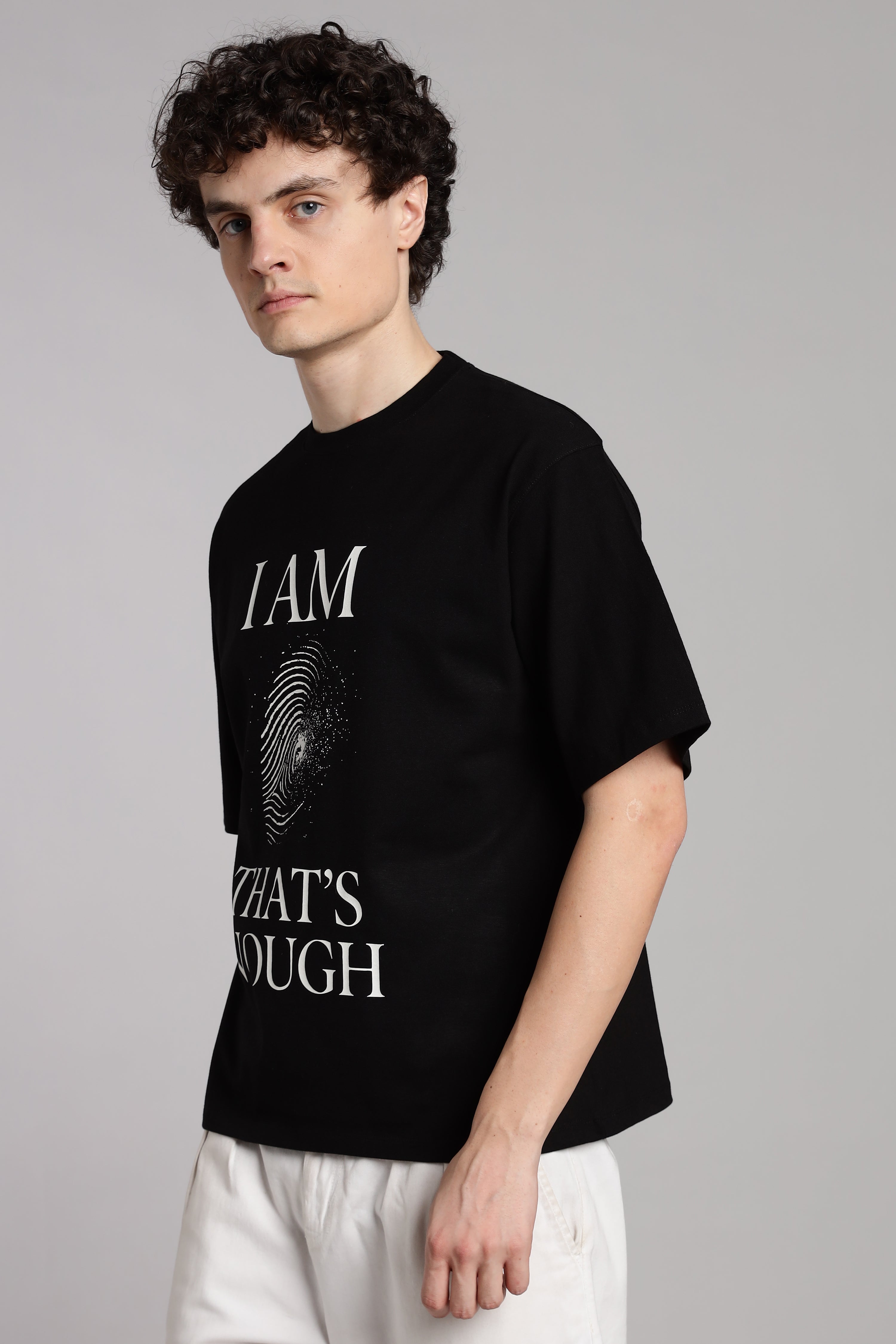 I AM. That’s Enough T-Shirt- Black - Epic threads india