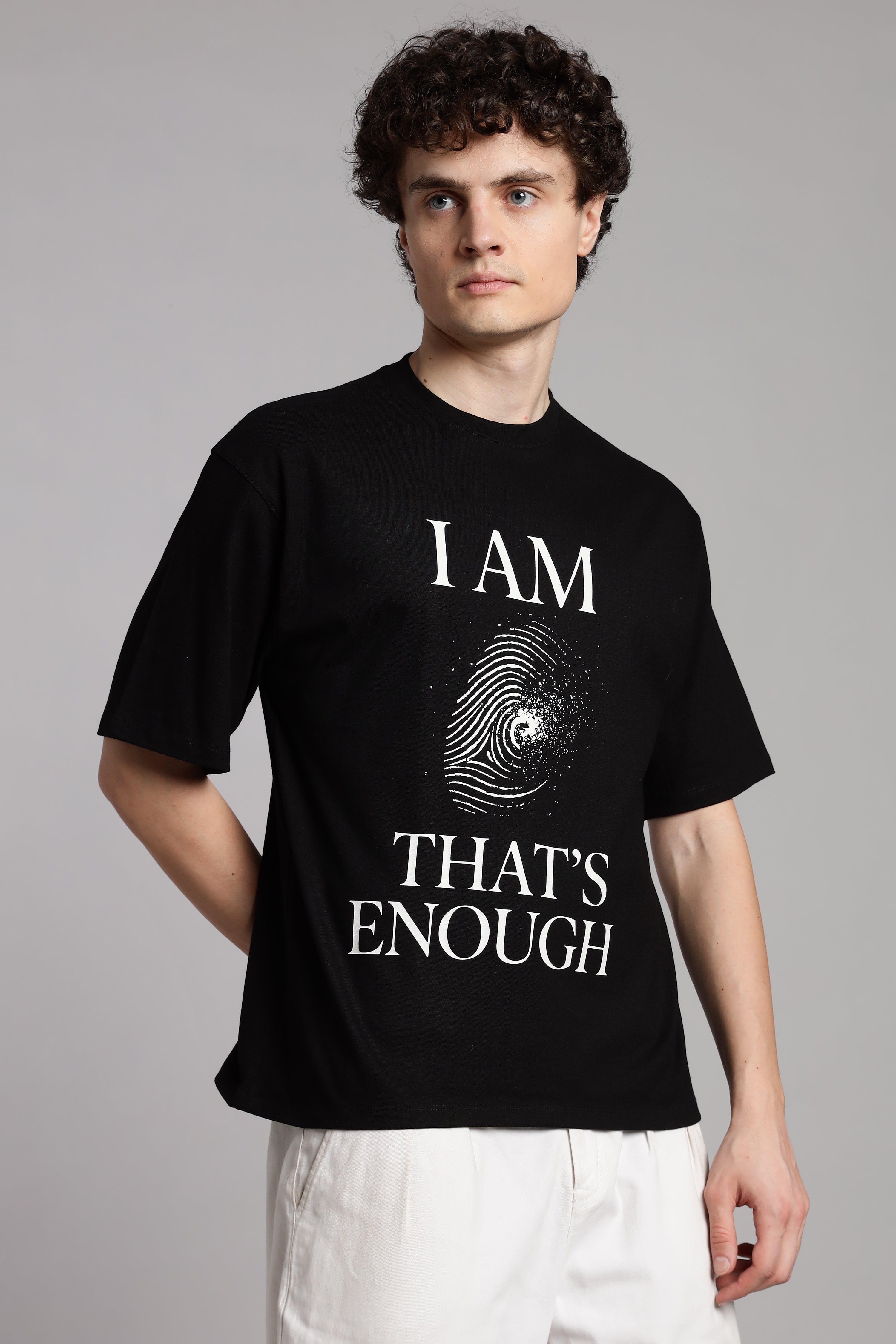 I AM. That’s Enough T-Shirt- Black - Epic threads india