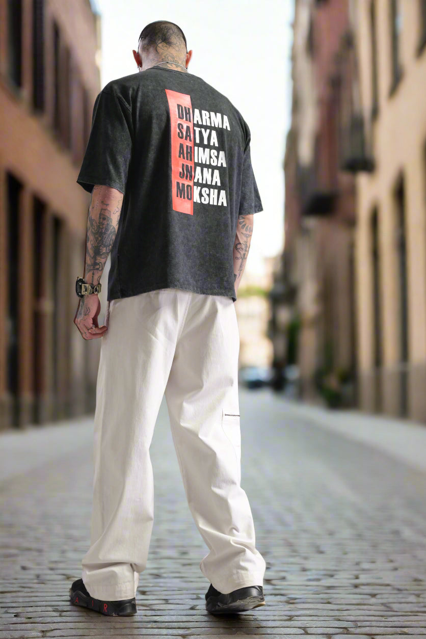 Dharma, Satya, Ahimsa, Jnana, Moksha T-Shirt – The Eternal Path - Epic threads india