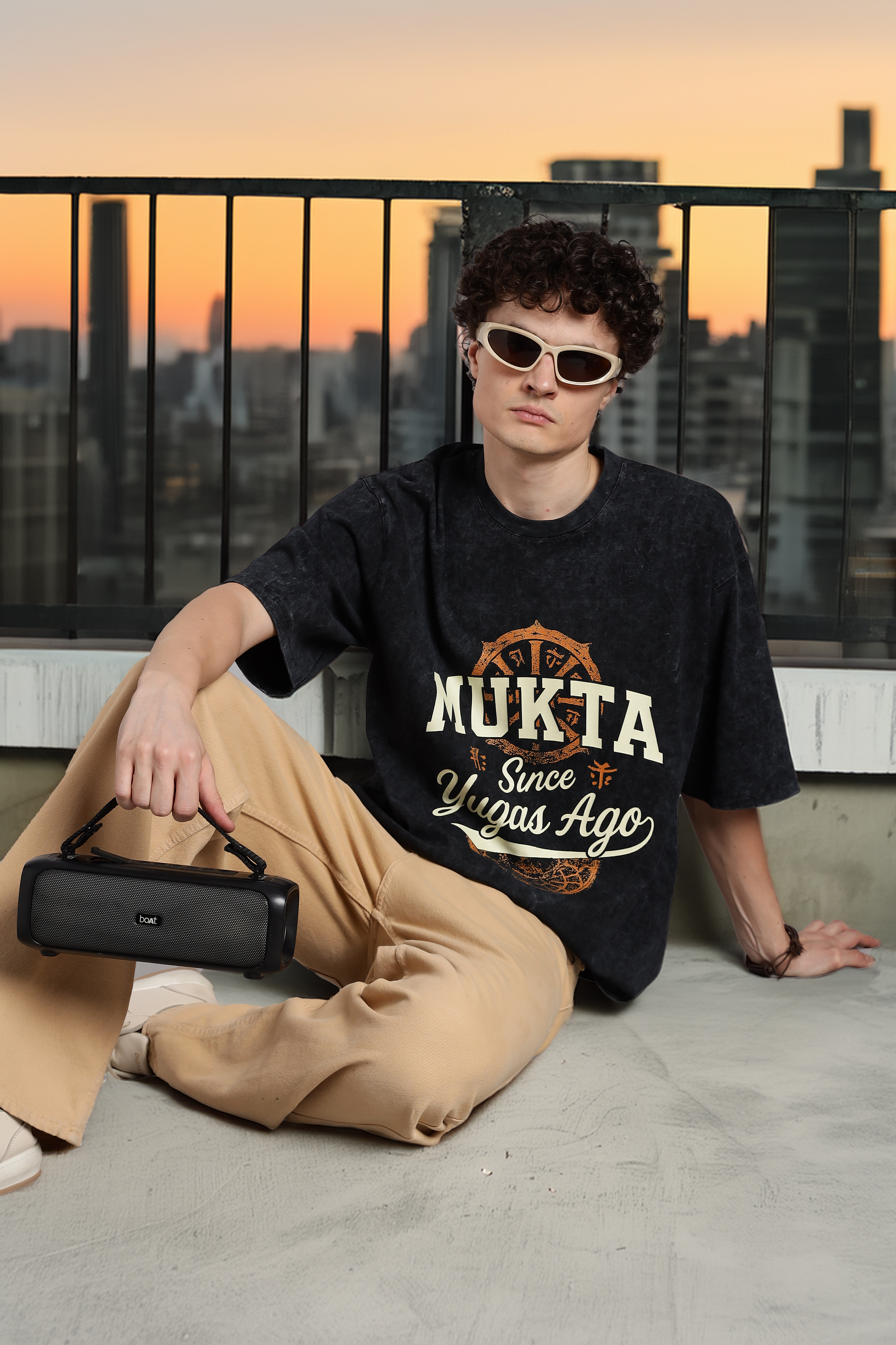 Mukta – Since Yugas Ago T-Shirt- Freedom-Optic Wash - Epic threads india