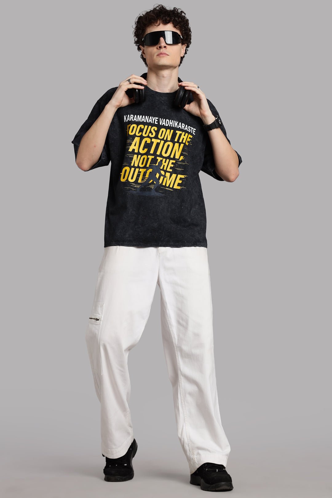 Focus on the Action, Not the Outcome T-Shirt- Optic Wash