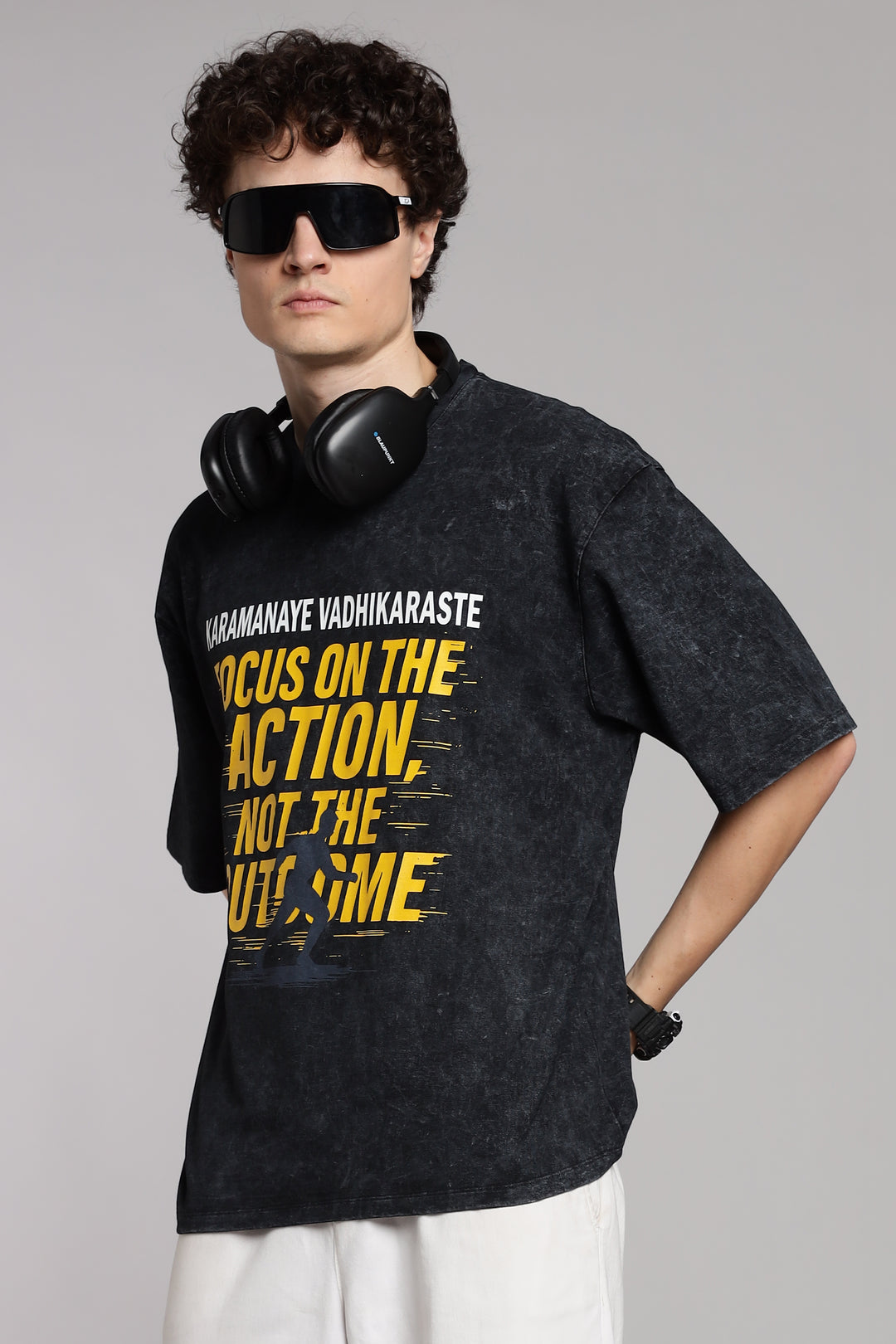Focus on the Action, Not the Outcome T-Shirt- Optic Wash
