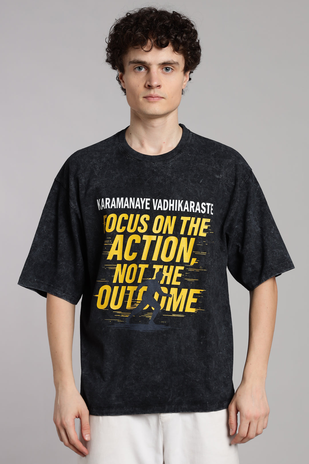 Focus on the Action, Not the Outcome T-Shirt- Optic Wash