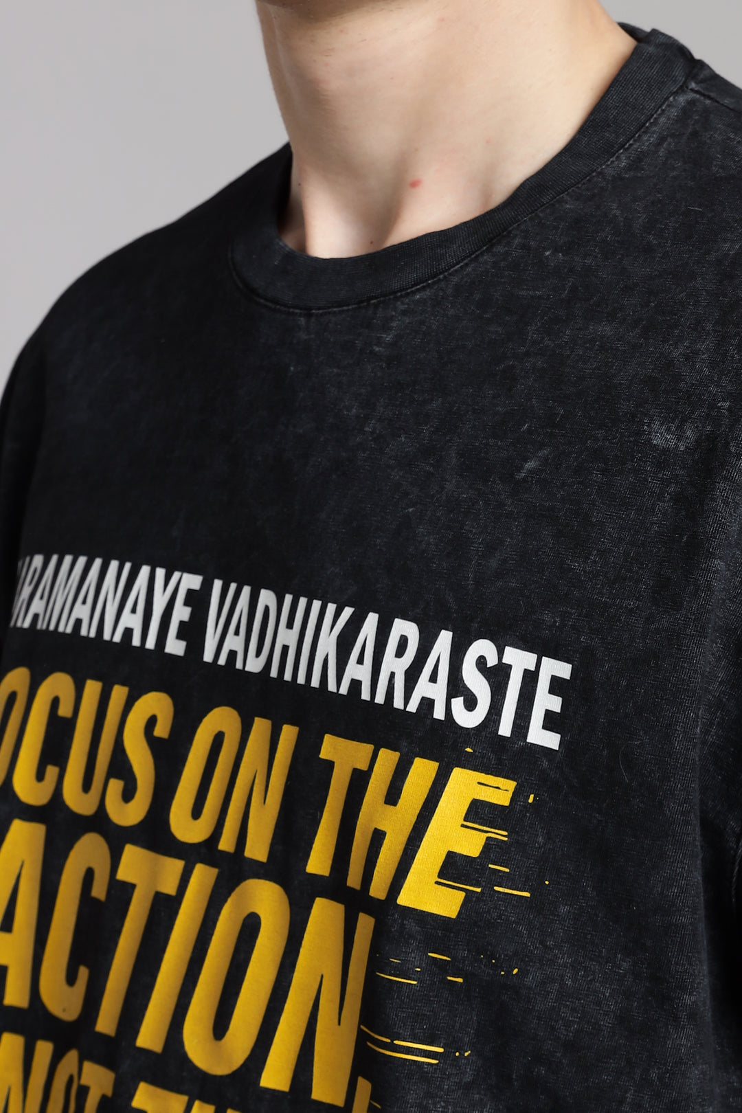 Focus on the Action, Not the Outcome T-Shirt- Optic Wash