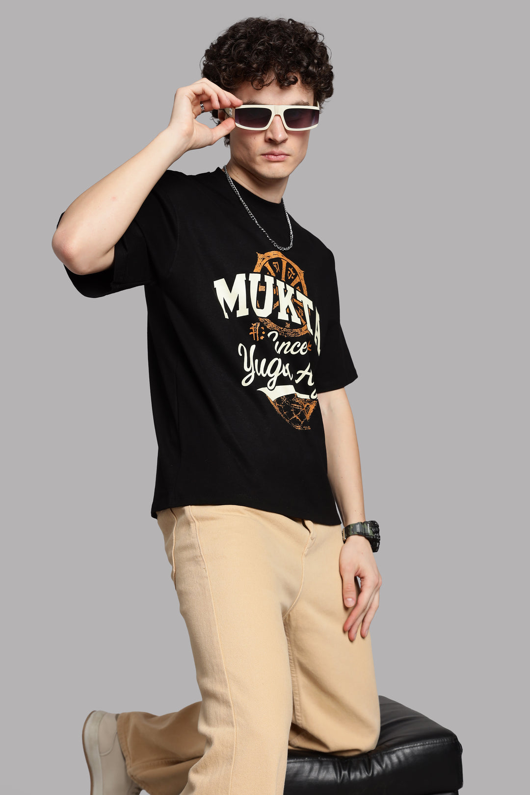 Mukta – Since Yugas Ago T-Shirt- Freedom-Black