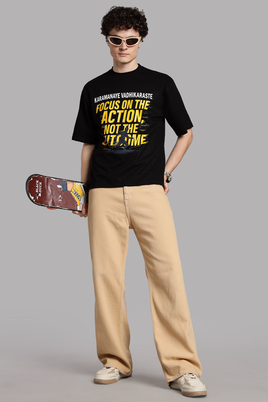 Focus on the Action, Not the Outcome T-Shirt- Black