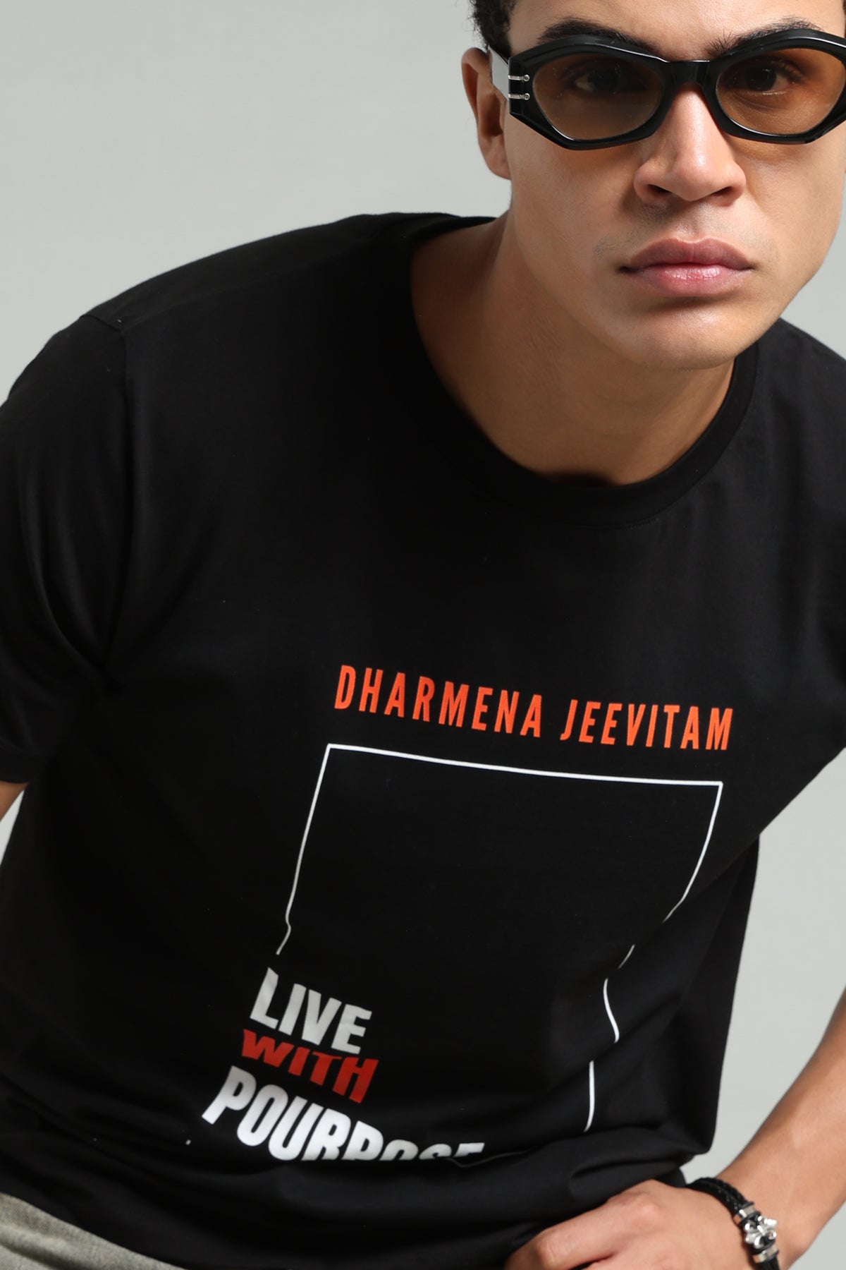 Dharmena Jeevitam T-Shirt – Live With Purpose - Epic threads india