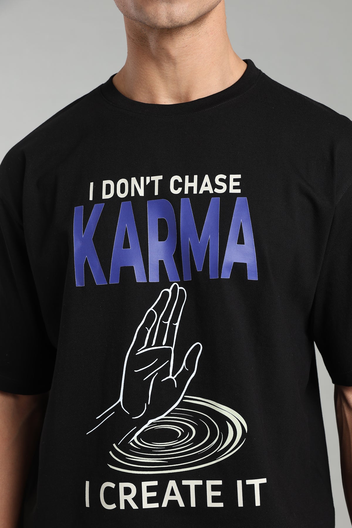 I Don’t Chase Karma. I Create It -  T-Shirt - Black - Epic threads india