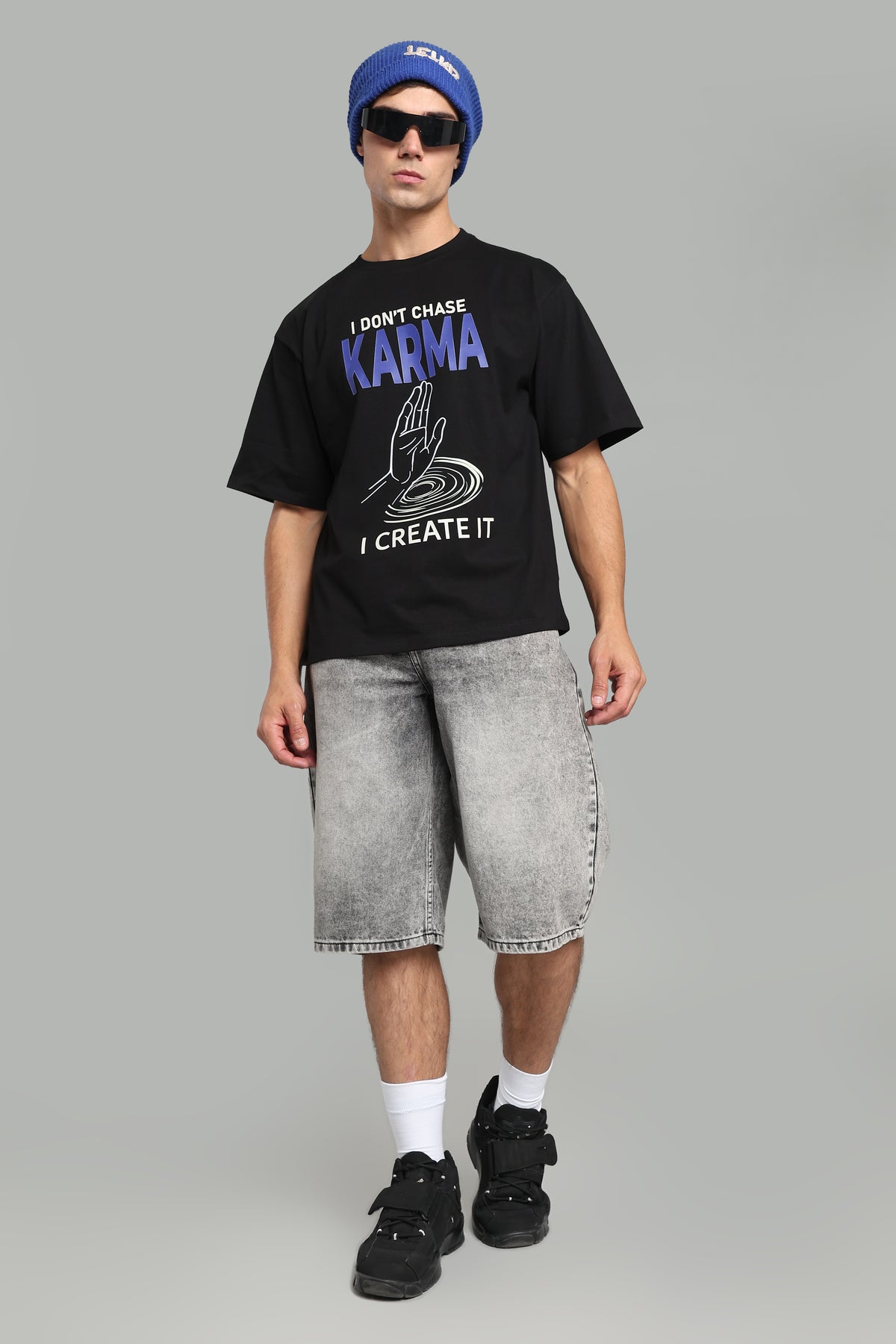 I Don’t Chase Karma. I Create It -  T-Shirt - Black - Epic threads india