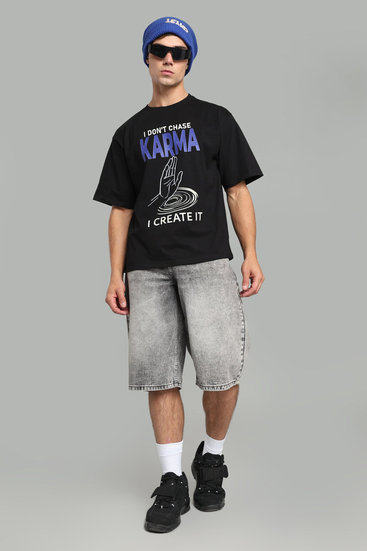 I Don’t Chase Karma. I Create It -  T-Shirt - Black - Epic threads india