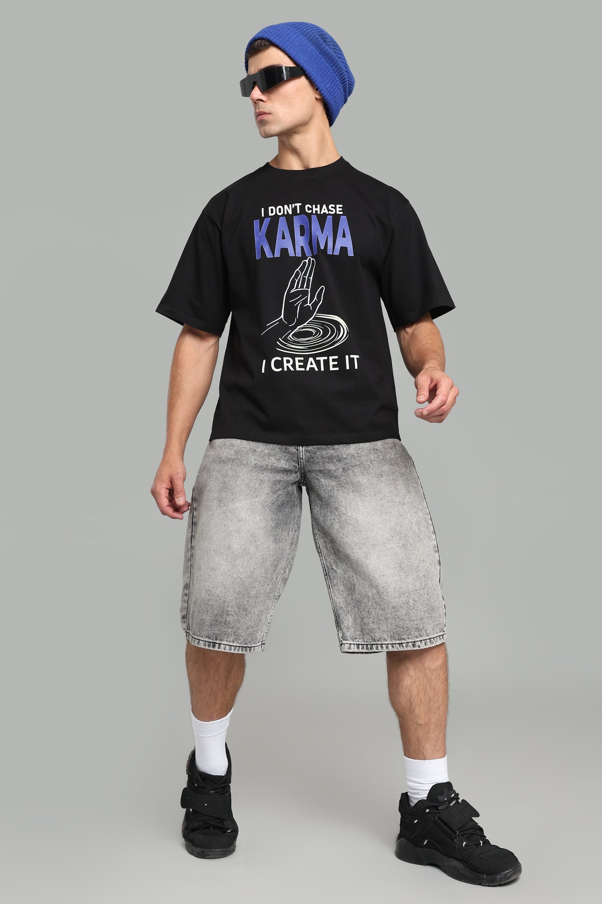 I Don’t Chase Karma. I Create It -  T-Shirt - Black - Epic threads india