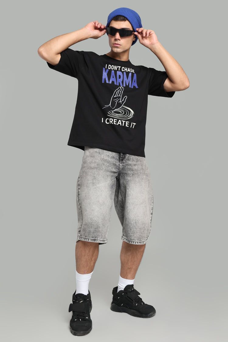 I Don’t Chase Karma. I Create It -  T-Shirt - Black - Epic threads india