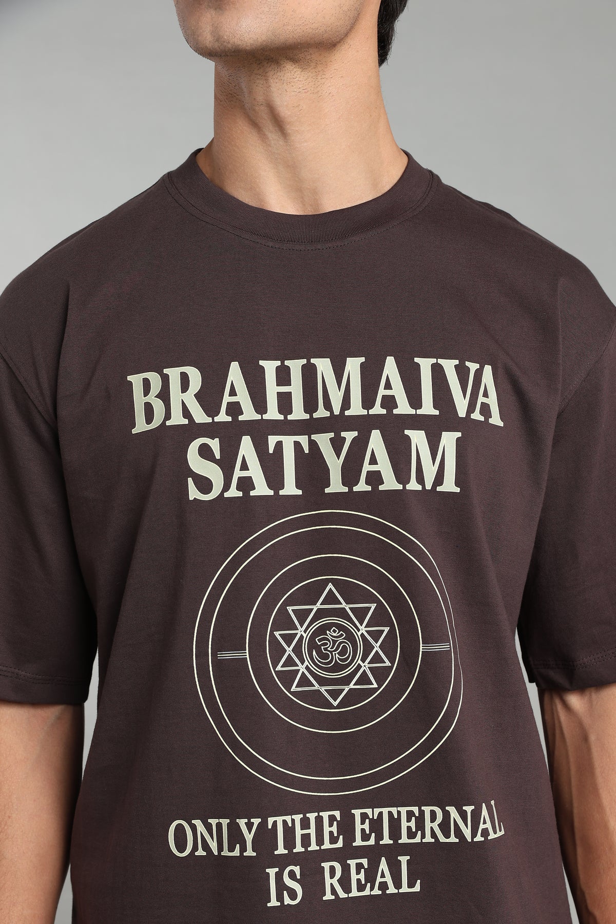 Brahmiva Satyam – Only The Eternal Is Real - T-Shirt – Major Brown - Epic threads india