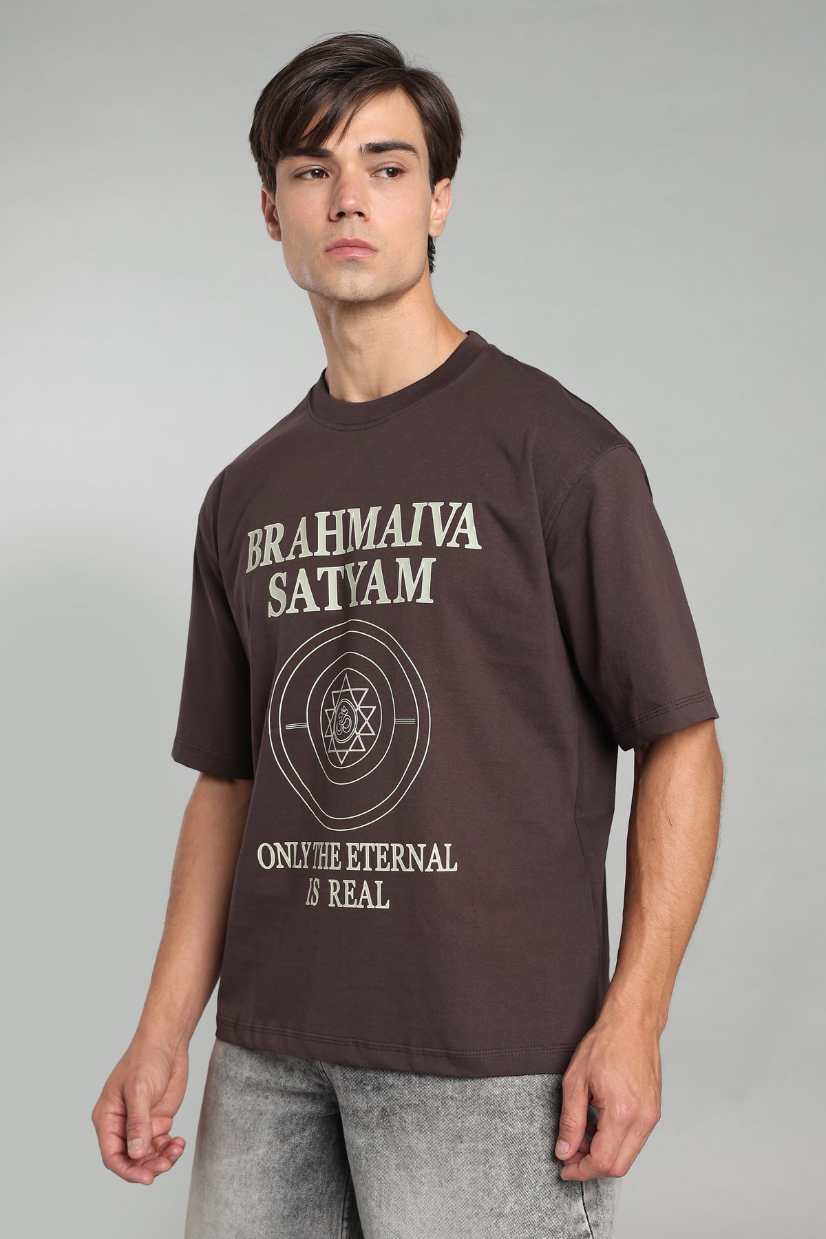 Brahmiva Satyam – Only The Eternal Is Real - T-Shirt – Major Brown - Epic threads india