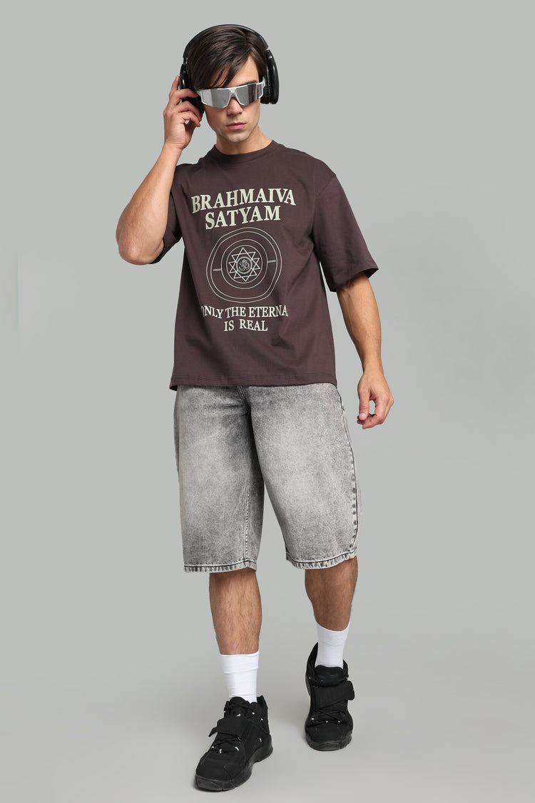 Brahmiva Satyam – Only The Eternal Is Real - T-Shirt – Major Brown - Epic threads india