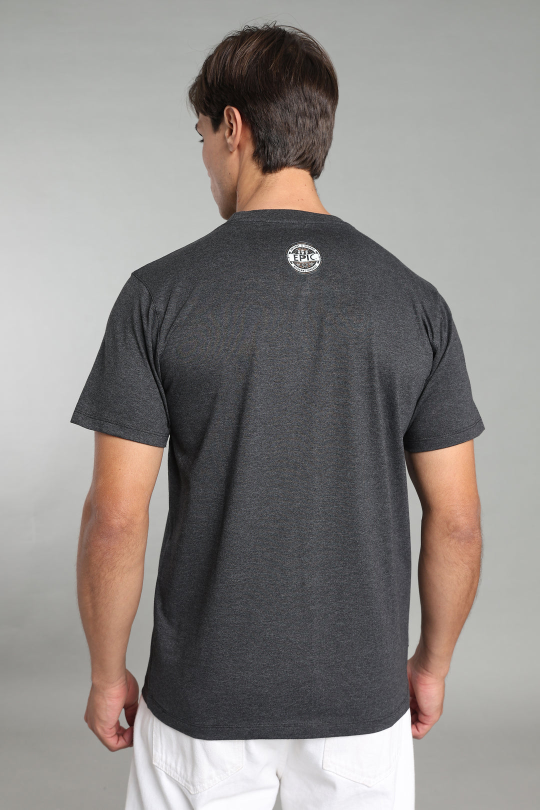 Dharmena Jeevitam T-Shirt – Live With Purpose - Charcoal Grey - Epic threads india