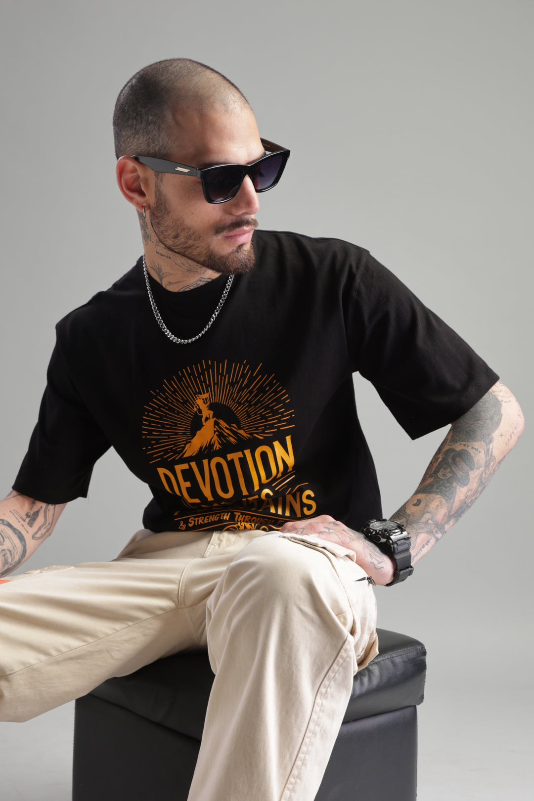 Devotion Moves Mountains T-Shirt – Strength Through Faith
